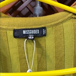 Missguided Tall Olive Ribbed Top